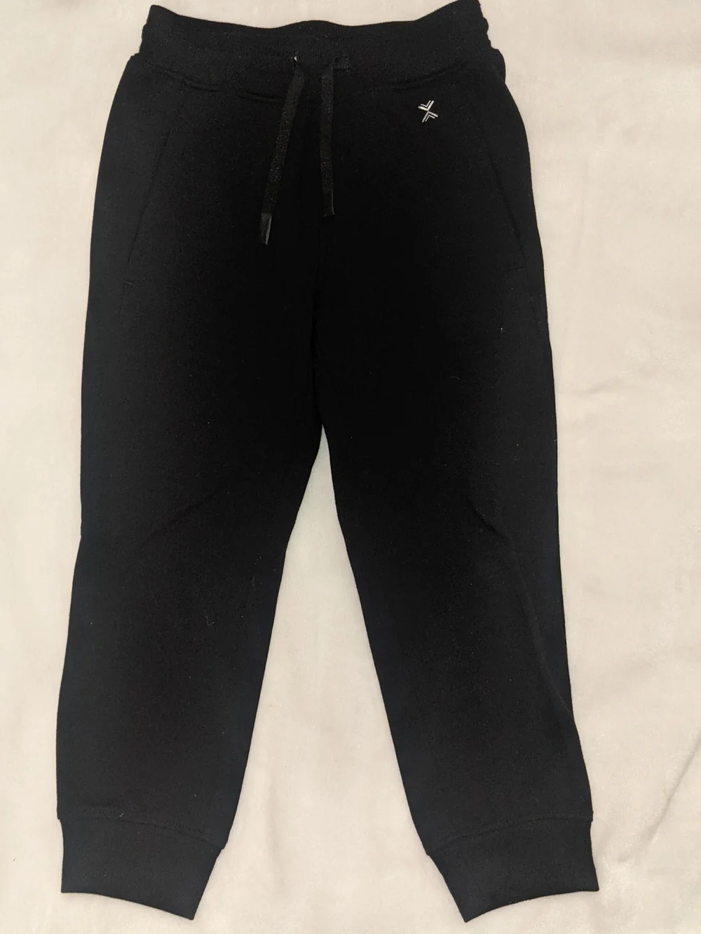 Girls Black & White Striped Heart Tee & Sweat Pants